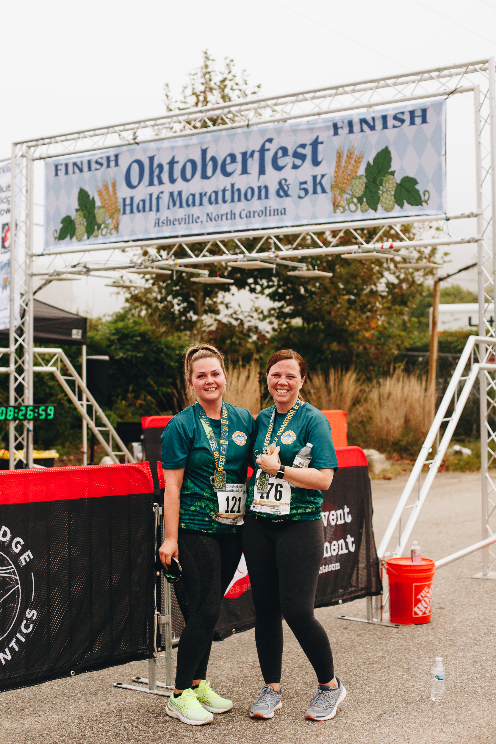 Runners at the oktoberfest finish line